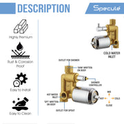 Cubix Concealed Body 46mm High Flow Diverter With Exposed Part Kit (Complete Set) – by Specule specules